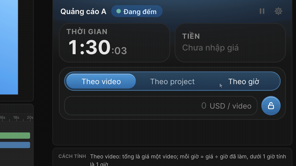 EditTime – Biết ngay mình kiếm bao nhiêu mỗi giờ